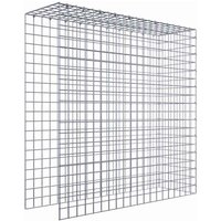 Gabiona Gabione, silbergrau, Maschenweite 5 cm x 5 cm, C-Ring – silberfarben Gabiona Gabione, silbergrau, Maschenweite 5 cm x 5 cm, C-Ring – silberfarben