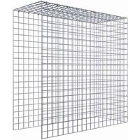 Gabiona Gabione, silbergrau, Maschenweite 5 cm x 5 cm, C-Ring – silberfarben Gabiona Gabione, silbergrau, Maschenweite 5 cm x 5 cm, C-Ring – silberfarben