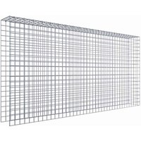 Gabiona Gabione, silbergrau, Maschenweite 5 cm x 5 cm, C-Ring – silberfarben Gabiona Gabione, silbergrau, Maschenweite 5 cm x 5 cm, C-Ring – silberfarben