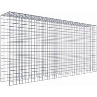 Gabiona Gabione, silbergrau, Maschenweite 5 cm x 5 cm, C-Ring – silberfarben Gabiona Gabione, silbergrau, Maschenweite 5 cm x 5 cm, C-Ring – silberfarben