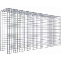 Gabiona Gabione, silbergrau, Maschenweite 5 cm x 5 cm, C-Ring – silberfarben Gabiona Gabione, silbergrau, Maschenweite 5 cm x 5 cm, C-Ring – silberfarben