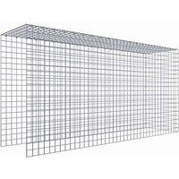 Gabiona Gabione, silbergrau, Maschenweite 5 cm x 5 cm, C-Ring – silberfarben Gabiona Gabione, silbergrau, Maschenweite 5 cm x 5 cm, C-Ring – silberfarben