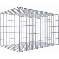 Gabiona Gabione, silbergrau, Maschenweite 5 cm x 10 cm, C-Ring – silberfarben Gabiona Gabione, silbergrau, Maschenweite 5 cm x 10 cm, C-Ring – silberfarben