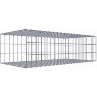 Gabiona Gabione, silbergrau, Maschenweite 5 cm x 10 cm, C-Ring – silberfarben Gabiona Gabione, silbergrau, Maschenweite 5 cm x 10 cm, C-Ring – silberfarben