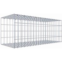 Gabiona Gabione, silbergrau, Maschenweite 5 cm x 10 cm, C-Ring – silberfarben Gabiona Gabione, silbergrau, Maschenweite 5 cm x 10 cm, C-Ring – silberfarben