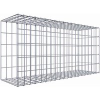 Gabiona Gabione, silbergrau, Maschenweite 5 cm x 10 cm, C-Ring – silberfarben Gabiona Gabione, silbergrau, Maschenweite 5 cm x 10 cm, C-Ring – silberfarben