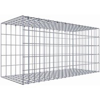 Gabiona Gabione, silbergrau, Maschenweite 5 cm x 10 cm, C-Ring – silberfarben Gabiona Gabione, silbergrau, Maschenweite 5 cm x 10 cm, C-Ring – silberfarben