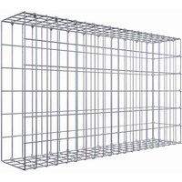 Gabiona Gabione, silbergrau, Maschenweite 5 cm x 10 cm, C-Ring – silberfarben Gabiona Gabione, silbergrau, Maschenweite 5 cm x 10 cm, C-Ring – silberfarben