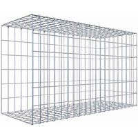 Gabiona Gabione, silbergrau, Maschenweite 5 cm x 10 cm, C-Ring – silberfarben Gabiona Gabione, silbergrau, Maschenweite 5 cm x 10 cm, C-Ring – silberfarben