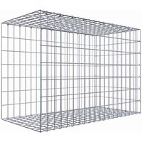 Gabiona Gabione, silbergrau, Maschenweite 5 cm x 10 cm, C-Ring – silberfarben Gabiona Gabione, silbergrau, Maschenweite 5 cm x 10 cm, C-Ring – silberfarben