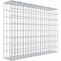 Gabiona Gabione, silbergrau, Maschenweite 5 cm x 10 cm, C-Ring – silberfarben Gabiona Gabione, silbergrau, Maschenweite 5 cm x 10 cm, C-Ring – silberfarben