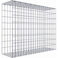 Gabiona Gabione, silbergrau, Maschenweite 5 cm x 10 cm, C-Ring – silberfarben Gabiona Gabione, silbergrau, Maschenweite 5 cm x 10 cm, C-Ring – silberfarben