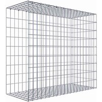 Gabiona Gabione, silbergrau, Maschenweite 5 cm x 10 cm, C-Ring – silberfarben Gabiona Gabione, silbergrau, Maschenweite 5 cm x 10 cm, C-Ring – silberfarben