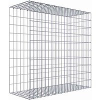 Gabiona Gabione, silbergrau, Maschenweite 5 cm x 10 cm, C-Ring – silberfarben Gabiona Gabione, silbergrau, Maschenweite 5 cm x 10 cm, C-Ring – silberfarben