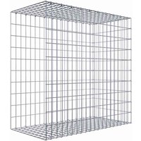 Gabiona Gabione, silbergrau, Maschenweite 5 cm x 10 cm, C-Ring – silberfarben Gabiona Gabione, silbergrau, Maschenweite 5 cm x 10 cm, C-Ring – silberfarben