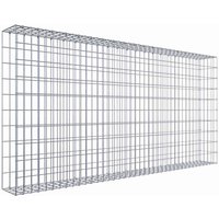 Gabiona Gabione, silbergrau, Maschenweite 5 cm x 10 cm, C-Ring – silberfarben Gabiona Gabione, silbergrau, Maschenweite 5 cm x 10 cm, C-Ring – silberfarben