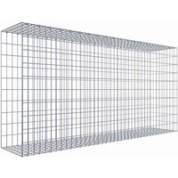 Gabiona Gabione, silbergrau, Maschenweite 5 cm x 10 cm, C-Ring – silberfarben Gabiona Gabione, silbergrau, Maschenweite 5 cm x 10 cm, C-Ring – silberfarben