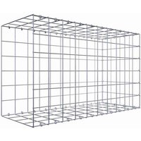 Gabiona Gabione, silbergrau, Maschenweite 10 cm x 10 cm, C-Ring – silberfarben Gabiona Gabione, silbergrau, Maschenweite 10 cm x 10 cm, C-Ring – silberfarben