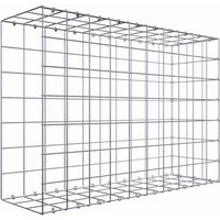 Gabiona Gabione, silbergrau, Maschenweite 10 cm x 10 cm, C-Ring – silberfarben Gabiona Gabione, silbergrau, Maschenweite 10 cm x 10 cm, C-Ring – silberfarben