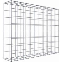 Gabiona Gabione, silbergrau, Maschenweite 10 cm x 10 cm, C-Ring – silberfarben Gabiona Gabione, silbergrau, Maschenweite 10 cm x 10 cm, C-Ring – silberfarben