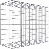 Gabiona Gabione, silbergrau, Maschenweite 10 cm x 10 cm, C-Ring – silberfarben Gabiona Gabione, silbergrau, Maschenweite 10 cm x 10 cm, C-Ring – silberfarben