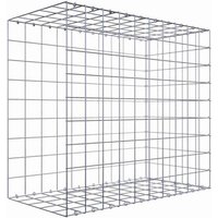 Gabiona Gabione, silbergrau, Maschenweite 10 cm x 10 cm, C-Ring – silberfarben Gabiona Gabione, silbergrau, Maschenweite 10 cm x 10 cm, C-Ring – silberfarben