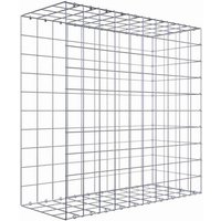 Gabiona Gabione, silbergrau, Maschenweite 10 cm x 10 cm, C-Ring – silberfarben Gabiona Gabione, silbergrau, Maschenweite 10 cm x 10 cm, C-Ring – silberfarben