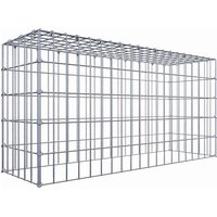 Gabiona Anbaugabione »Typ 3«, 5 Gittermatten inkl. C-Ringe, Maschenweite: 5 x 10 cm, ohne Bodengitter – silberfarben Gabiona Anbaugabione »Typ 3«, 5 Gittermatten inkl. C-Ringe, Maschenweite: 5 x 10 cm, ohne Bodengitter – silberfarben
