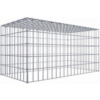Gabiona Anbaugabione »Typ 3«, 5 Gittermatten inkl. C-Ringe, Maschenweite: 5 x 10 cm, ohne Bodengitter – silberfarben Gabiona Anbaugabione »Typ 3«, 5 Gittermatten inkl. C-Ringe, Maschenweite: 5 x 10 cm, ohne Bodengitter – silberfarben