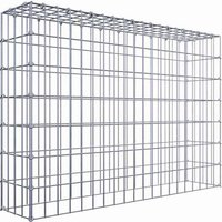 Gabiona Anbaugabione »Typ 3«, 5 Gittermatten inkl. C-Ringe, Maschenweite: 5 x 10 cm, ohne Bodengitter – silberfarben Gabiona Anbaugabione »Typ 3«, 5 Gittermatten inkl. C-Ringe, Maschenweite: 5 x 10 cm, ohne Bodengitter – silberfarben