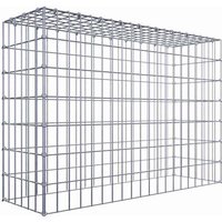 Gabiona Anbaugabione »Typ 3«, 5 Gittermatten inkl. C-Ringe, Maschenweite: 5 x 10 cm, ohne Bodengitter – silberfarben Gabiona Anbaugabione »Typ 3«, 5 Gittermatten inkl. C-Ringe, Maschenweite: 5 x 10 cm, ohne Bodengitter – silberfarben