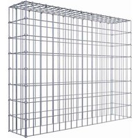 Gabiona Anbaugabione »Typ 3«, 5 Gittermatten inkl. C-Ringe, Maschenweite: 5 x 10 cm, ohne Bodengitter – silberfarben Gabiona Anbaugabione »Typ 3«, 5 Gittermatten inkl. C-Ringe, Maschenweite: 5 x 10 cm, ohne Bodengitter – silberfarben