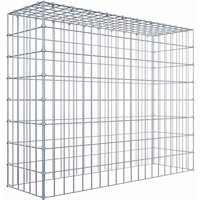 Gabiona Anbaugabione »Typ 3«, 5 Gittermatten inkl. C-Ringe, Maschenweite: 5 x 10 cm, ohne Bodengitter – silberfarben Gabiona Anbaugabione »Typ 3«, 5 Gittermatten inkl. C-Ringe, Maschenweite: 5 x 10 cm, ohne Bodengitter – silberfarben