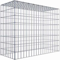 Gabiona Anbaugabione »Typ 3«, 5 Gittermatten inkl. C-Ringe, Maschenweite: 5 x 10 cm, ohne Bodengitter – silberfarben Gabiona Anbaugabione »Typ 3«, 5 Gittermatten inkl. C-Ringe, Maschenweite: 5 x 10 cm, ohne Bodengitter – silberfarben