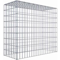 Gabiona Anbaugabione »Typ 3«, 5 Gittermatten inkl. C-Ringe, Maschenweite: 5 x 10 cm, ohne Bodengitter – silberfarben Gabiona Anbaugabione »Typ 3«, 5 Gittermatten inkl. C-Ringe, Maschenweite: 5 x 10 cm, ohne Bodengitter – silberfarben