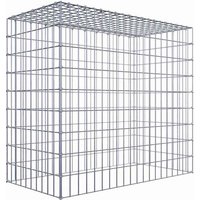 Gabiona Anbaugabione »Typ 3«, 5 Gittermatten inkl. C-Ringe, Maschenweite: 5 x 10 cm, ohne Bodengitter – silberfarben Gabiona Anbaugabione »Typ 3«, 5 Gittermatten inkl. C-Ringe, Maschenweite: 5 x 10 cm, ohne Bodengitter – silberfarben