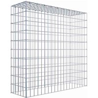 Gabiona Anbaugabione »Typ 3«, 5 Gittermatten inkl. C-Ringe, Maschenweite: 5 x 10 cm, ohne Bodengitter – silberfarben Gabiona Anbaugabione »Typ 3«, 5 Gittermatten inkl. C-Ringe, Maschenweite: 5 x 10 cm, ohne Bodengitter – silberfarben