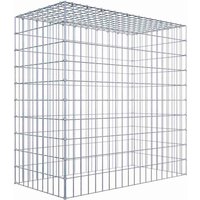Gabiona Anbaugabione »Typ 3«, 5 Gittermatten inkl. C-Ringe, Maschenweite: 5 x 10 cm, ohne Bodengitter – silberfarben Gabiona Anbaugabione »Typ 3«, 5 Gittermatten inkl. C-Ringe, Maschenweite: 5 x 10 cm, ohne Bodengitter – silberfarben