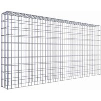 Gabiona Anbaugabione »Typ 3«, 5 Gittermatten inkl. C-Ringe, Maschenweite: 5 x 10 cm, ohne Bodengitter – silberfarben Gabiona Anbaugabione »Typ 3«, 5 Gittermatten inkl. C-Ringe, Maschenweite: 5 x 10 cm, ohne Bodengitter – silberfarben