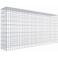 Gabiona Anbaugabione »Typ 3«, 5 Gittermatten inkl. C-Ringe, Maschenweite: 5 x 10 cm, ohne Bodengitter – silberfarben Gabiona Anbaugabione »Typ 3«, 5 Gittermatten inkl. C-Ringe, Maschenweite: 5 x 10 cm, ohne Bodengitter – silberfarben