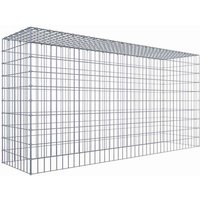Gabiona Anbaugabione »Typ 3«, 5 Gittermatten inkl. C-Ringe, Maschenweite: 5 x 10 cm, ohne Bodengitter – silberfarben Gabiona Anbaugabione »Typ 3«, 5 Gittermatten inkl. C-Ringe, Maschenweite: 5 x 10 cm, ohne Bodengitter – silberfarben