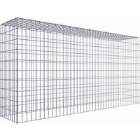 Gabiona Anbaugabione »Typ 3«, 5 Gittermatten inkl. C-Ringe, Maschenweite: 5 x 10 cm, ohne Bodengitter – silberfarben Gabiona Anbaugabione »Typ 3«, 5 Gittermatten inkl. C-Ringe, Maschenweite: 5 x 10 cm, ohne Bodengitter – silberfarben