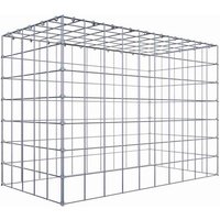 Gabiona Gabione, silbergrau, Maschenweite 10 cm x 10 cm, C-Ring – silberfarben Gabiona Gabione, silbergrau, Maschenweite 10 cm x 10 cm, C-Ring – silberfarben
