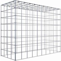 Gabiona Gabione, silbergrau, Maschenweite 10 cm x 10 cm, C-Ring – silberfarben Gabiona Gabione, silbergrau, Maschenweite 10 cm x 10 cm, C-Ring – silberfarben