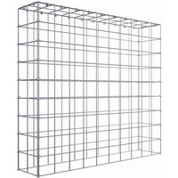 Gabiona Gabione, silbergrau, Maschenweite 10 cm x 10 cm, C-Ring – silberfarben Gabiona Gabione, silbergrau, Maschenweite 10 cm x 10 cm, C-Ring – silberfarben