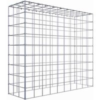 Gabiona Gabione, silbergrau, Maschenweite 10 cm x 10 cm, C-Ring – silberfarben Gabiona Gabione, silbergrau, Maschenweite 10 cm x 10 cm, C-Ring – silberfarben