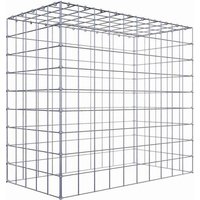 Gabiona Gabione, silbergrau, Maschenweite 10 cm x 10 cm, C-Ring – silberfarben Gabiona Gabione, silbergrau, Maschenweite 10 cm x 10 cm, C-Ring – silberfarben