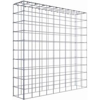 Gabiona Gabione, silbergrau, Maschenweite 10 cm x 10 cm, C-Ring – silberfarben Gabiona Gabione, silbergrau, Maschenweite 10 cm x 10 cm, C-Ring – silberfarben