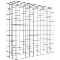 Gabiona Gabione, silbergrau, Maschenweite 10 cm x 10 cm, C-Ring – silberfarben Gabiona Gabione, silbergrau, Maschenweite 10 cm x 10 cm, C-Ring – silberfarben