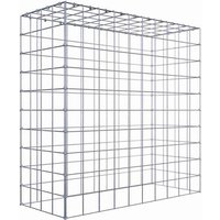 Gabiona Gabione, silbergrau, Maschenweite 10 cm x 10 cm, C-Ring – silberfarben Gabiona Gabione, silbergrau, Maschenweite 10 cm x 10 cm, C-Ring – silberfarben